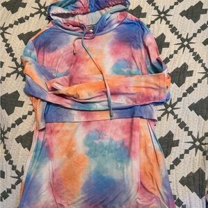 Nursing Hoodie with Easy Access - Lightweight, Tie Dye